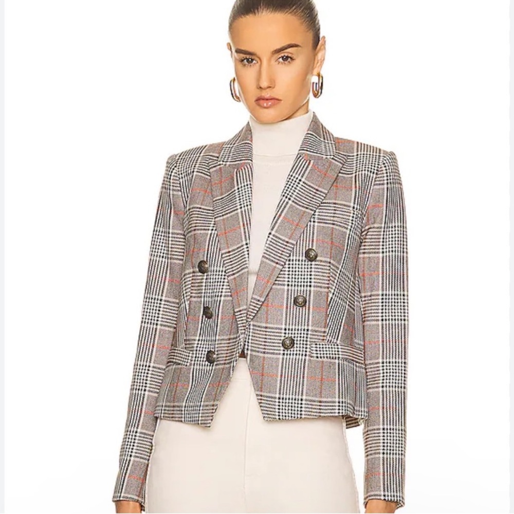 L'Agence Brooke Plaid Blazer